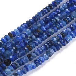 Kyanite Natural Kyanite/Cyanite/Disthene Beads Strands, Grade AAA, Rondelle, Faceted, 3x2mm, Hole: 0.7mm, about 174pcs/strand, 15.55 inch(39.5cm)