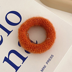 orange Cute Elastic Towel Fabric Hairband for Women - Solid Color Headband, Autumn/Winter Hair Accessory.