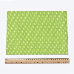 Green Yellow Polka Dot Pattern  Printed A4 Polyester Fabric Sheets, Self-adhesive Fabric, for Garment Accessories, Green Yellow, 30x21.5x0.03cm