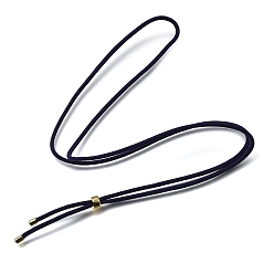 Medium Blue 2.5MM Adjustable Braided Nylon Cords Necklace Making, with Golden Brass Finding, Medium Blue, 27.56 inch(70cm)