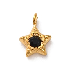 Реактивный Самолет 304 из нержавеющей стали амулеты горный хрусталь, ионное покрытие (ip), реальный 14 k позолоченный, звезда очарование, струя, 8x6x2.5 мм, отверстие : 1.1 мм