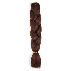 Coffee Long Single Color Jumbo Braid Hair Extensions for African Style - High Temperature Synthetic Fiber