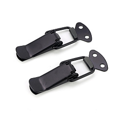 Electrophoresis Black Stainless Steel Spring Loaded Toggle Latches, Latch Catch Clamp Clips for Cases, Toolboxes, Trunks and Chests, Electrophoresis Black, 80x27mm, about 2pcs/set