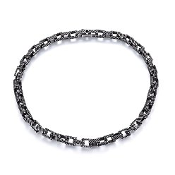 Antique Silver 304 Stainless Steel Box Chain Necklaces, Antique Silver, 23.62 inch(60cm), 11.5mm