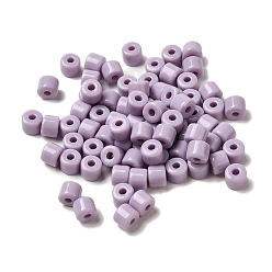 Lilac Opaque Acrylic Beads, Column, Lilac, 6.5x5mm, Hole: 2.2mm