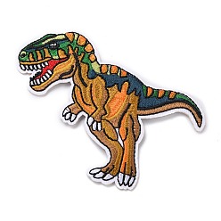 Colorful Computerized Embroidery Cloth Iron on/Sew on Patches, Costume Accessories, Dinosaur, Colorful, 89x106x2mm