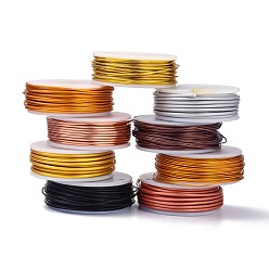 Mixed Color Aluminum Wire, Bendable Metal Craft Wire, Round, Mixed Color, 20 Gauge(0.8mm)~12 Gauge(2mm), about 16.40~118.11 Feet(5m~36m)/Roll