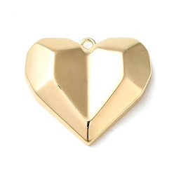 Real 18K Gold Plated Brass Pendants, Heart, Real 18K Gold Plated, 27x30x6.5mm, Hole: 2mm