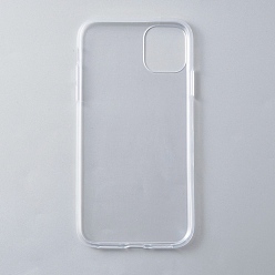 White Transparent DIY Blank Silicone Smartphone Case, Fit for iPhone11(6.1 inch), For DIY Epoxy Resin Pouring Phone Case, White, 15.4x7.7x0.9cm