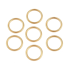 Golden Ionenplattierung (IP) 304 Geschlossene Biegeringe aus Edelstahl, Runde, golden, 18 Messgerät, 10x1 mm