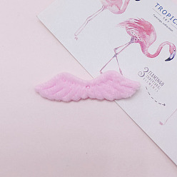 Pink Кабошоны из искусственного меха, крыло ангела, розовые, 12x45 мм