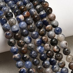 Sodalite Natural Sodalite Beads Strands, Round, 6mm, Hole: 1mm, about 59~61pcs/strand, 14.96''(38cm)
