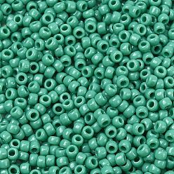 (55D) Opaque Dark Turquoise Тохо 8/0 круглые бусины, японский бисер, (55 d) непрозрачный темно-бирюзовый, 3 мм, отверстие : 1 мм, Около 1111 шт / 50 г
