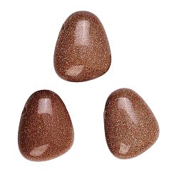 Камень с Пылевым Золотом Синтетические голдстоуновские подвески, грушевые обереги, 23~23.5x28.5~29x12~13 мм, отверстие : 2.5 мм