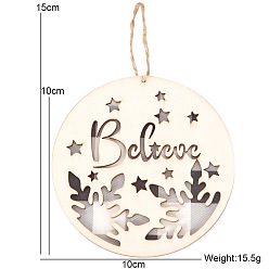 Gray snowflake letter B style Christmas Wooden Door Pendant Interior Decoration Party Decoration Christmas Decoration Wooden Pendant