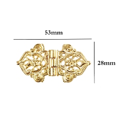 Golden Zinc Alloy Hinge, for Wooden Box Accessories, Golden, 28x53mm