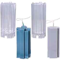 Clear Transparent Plastic Candle Molds, for Candle Making, Pillar Shape, Clear, 2pcs/set