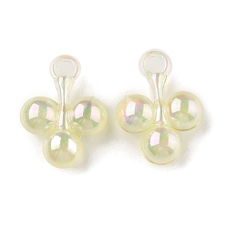 Бледно-Золотистый УФ-покрытие акриловыми подвесками, радужный, вишня, бледно золотарник, 28.5x21x8 мм, отверстие : 4 мм