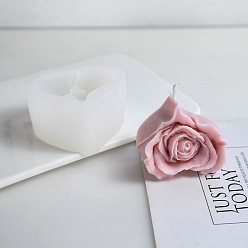 Blanc Moules en silicone, pour la fabrication de savons artisanaux, coeur rose, blanc, 60x70x36mm, diamètre intérieur: 50x54x28 mm