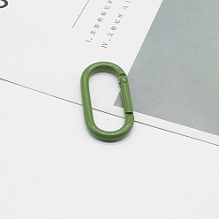 Светло-зеленый Коричневый Легкосплавные пружинные кольца, овальные, оливковый, 50x25 мм