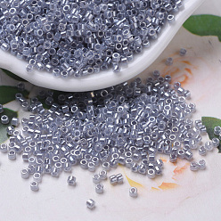 (DB0242) Silver Gray Ceylon MIYUKI Delica Beads, Cylinder, Japanese Seed Beads, 11/0, (DB0242) Silver Gray Ceylon, 1.3x1.6mm, Hole: 0.8mm, about 10000pcs/bag, 50g/bag