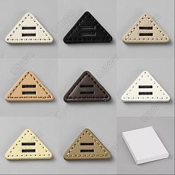 (52) Непрозрачная лаванда 16 шт. 8 цвета 2-отверстие пуговицы из искусственной кожи, треугольные, разноцветные, 36x54x5 мм, отверстие : 15x3 мм, 2 шт / цвет