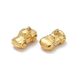 Настоящее золото 18K 316 хирургические подвески из нержавеющей стали, подвески в форме автомобиля, ионное покрытие (ip), реальный 18 k позолоченный, 9x15x7.5 мм, отверстие : 1.4 мм