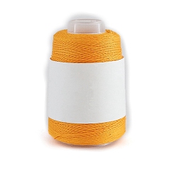 Dark Orange 280M Size 40 100% Cotton Crochet Threads, Embroidery Thread, Mercerized Cotton Yarn for Lace Hand Knitting, Dark Orange, 0.05mm