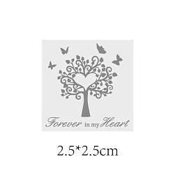 Tree of Life Alloy Cremation Urn Kit, with Disposable Flatware Spoons, Silver Polishing Cloth, Velvet Packing Pouches, Tree of Life, 40.5x30mm, 1pc
