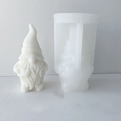 Word Female Style Valentine's Day Couple Dwarf/Gnome DIY Silicone Candle Molds, for Scented Candle Making, Word, 6.5x5.3x11.4cm