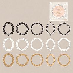 Ring VVintage Cutout Lace Scrapbook Paper Pads, Paper Pad for Scrapbooking Supplies Frames, Ring, 70x70mm, 6 style/set