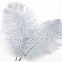 Светлый Стально-синий Аксессуары для украшений из страусиных перьев, для костюма своими руками, аксессуары для волос, фоновое ремесло, светло-стальной синий, 150~200 мм