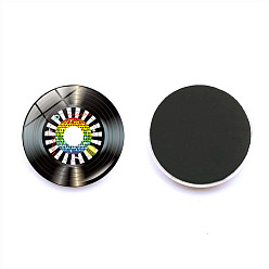 White Cute Multifunction Resin Magnetic Refrigerator Sticker Fridge Magnets, Vinyl Record Shape, White, 30mm
