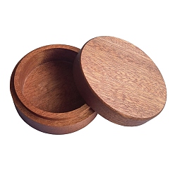 BurlyWood Caja de anillo de madera redonda, caja de embalaje de regalo de madera, burlywood, 3.5x9 cm