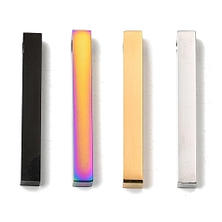 (52) Непрозрачная лаванда Ионное покрытие (ip) 304 подвески из нержавеющей стали, прямоугольник / бар, разноцветные, 40x5x5 мм, отверстие : 3.5 мм