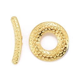 Golden Tibetan Style Alloy Toggle Clasps, Cadmium Free & Nickel Free & Lead Free, Donut, Golden, 31mm, Hole: 1.5mm