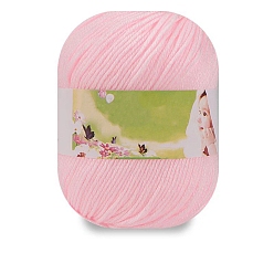 Pink Milk Cotton Knitting Acrylic Fiber Yarn, 6-Ply Crochet Yarn, Punch Needle Yarn, Pink, 2mm