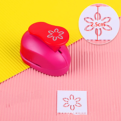 Flower Plastic Paper Craft Hole Punches, Paper Puncher for DIY Paper Cutter Crafts & Scrapbooking, Random Color, Chrysanthemum Pattern, 70x40x60mm
