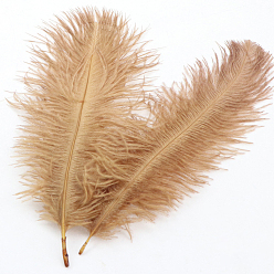 Светло-коричневый Аксессуары для украшений из страусиных перьев, для костюма своими руками, аксессуары для волос, фоновое ремесло, загар, 150~200 мм
