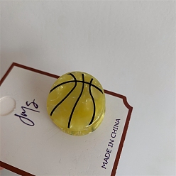 Basketball Заколки для волос в виде баскетбольных ацетатных когтей, для девочек детей, баскетбол, 35x23 мм
