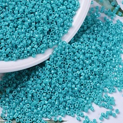 (DB0658) Окрашенный Непрозрачный Бирюзово-зеленый Бусины miyuki delica, цилиндр, японский бисер, 11/0, (db 0658) окрашенный непрозрачный бирюзовый, 1.3x1.6 мм, отверстие : 0.8 мм, Около 2000 шт / 10 г