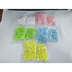 Mixed Color 1000Pcs 10 Style Opaque Acrylic Linking Rings, Quick Link Connectors, For Jewelry Cable Chains Making, Oval & Twist, Mixed Color, 15x9x3mm and 19x13x4mm, 100pcs/style
