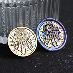 Moon Golden Tone Wax Seal Alloy Stamp Head, for Invitations, Envelopes, Gift Packing, Moon, 16~30x18~30mm