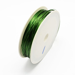 Темно-Зеленый Круглая железная проволока, темно-зеленый, 28 датчик, 0.3 мм, около 65.61 футов (20 м) / рулон, 10 рулонов / набор