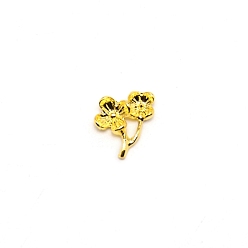 Золотой Цветок сплава кабошоны, 3аксессуары для наполнителей d charms, для женского украшения ногтей, золотые, 10x9.5x3 мм