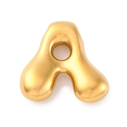 Letter A 304 подвески из нержавеющей стали, буквенное очарование, ионное покрытие (ip), реальный 18 k позолоченный, буква a, 22x23x6 мм, отверстие : 3.5x2.2 мм