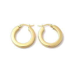 Золотой Серьги из 201 нержавеющей стали, с 304 штифтов из нержавеющей стали, вакуумное покрытие pvd, золотые, 26x25x4 мм