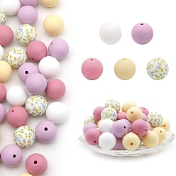 Flamingo Food Grade Silicone Focal Beads, Silicone Teething Beads, Flamingo, 15mm, 50pcs/set