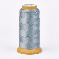 Light Steel Blue Polyester Thread, for Custom Woven Jewelry Making, Light Steel Blue, 0.7mm, about 310m/roll