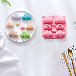 Pink Moules en silicone de qualité alimentaire, moules de résine, pour la résine UV, fabrication de bijoux en résine époxy, nuage, rose, 162x154x31mm